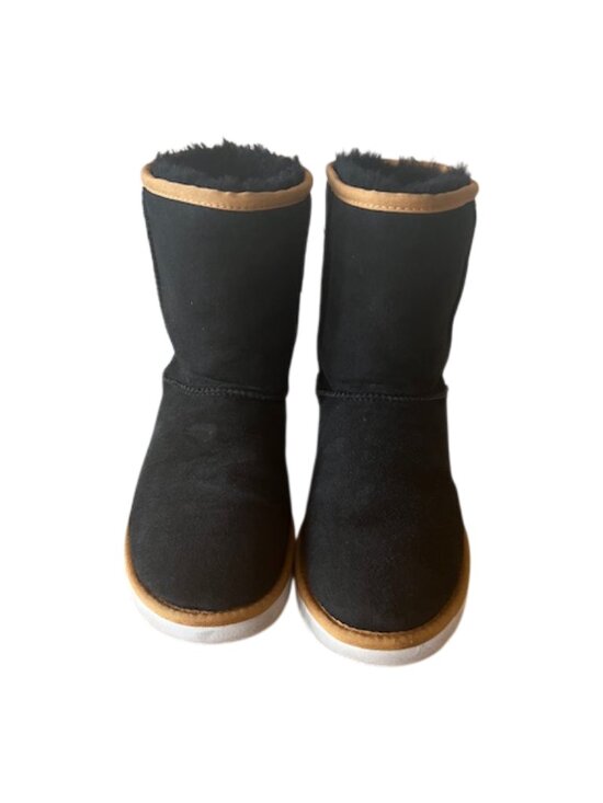 UGG Shoes - UGG Black Classic Short Rustic Weave Suede/Sheepskin Boots Southwest Pattern Sz7
